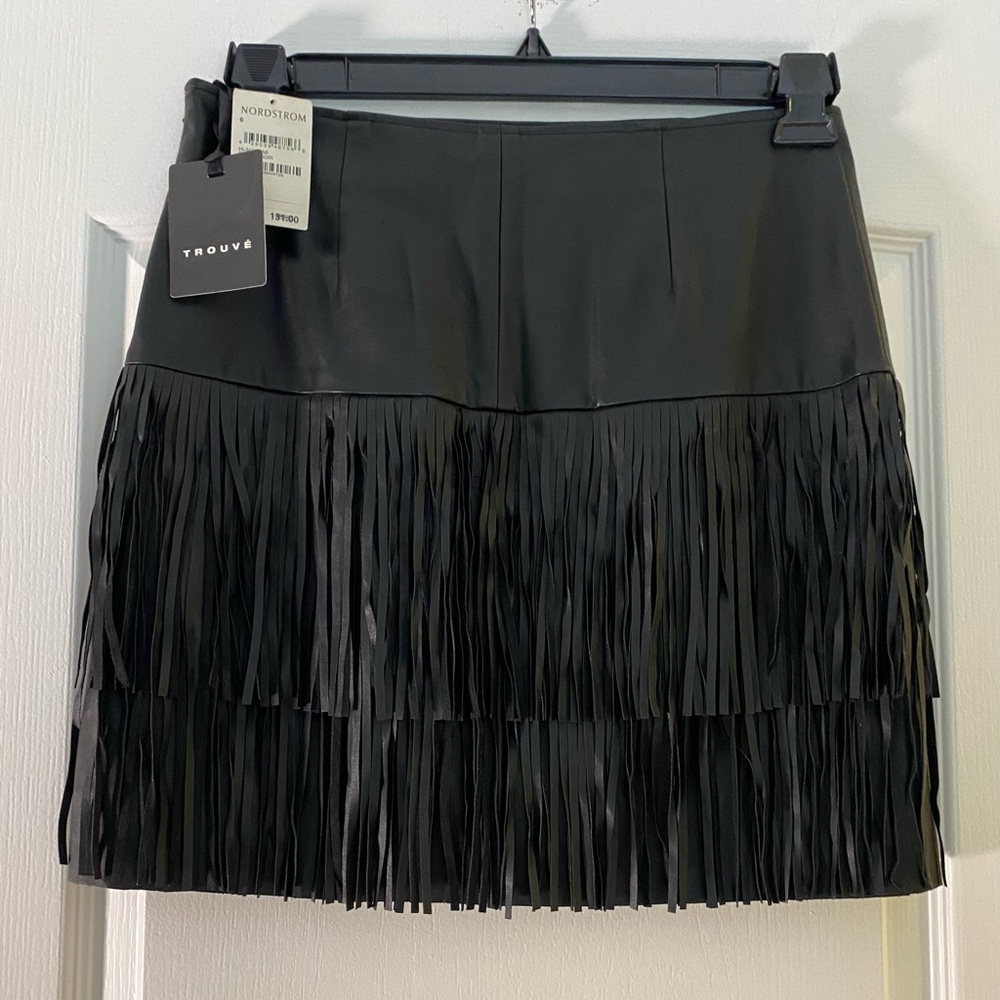 Trouve vegan leather Mini Skirt | Color: Black | Size: 6